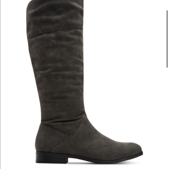 Style & Co Kelimae Wide-Calf Scrunched Boots Gray - Picture 2 of 8